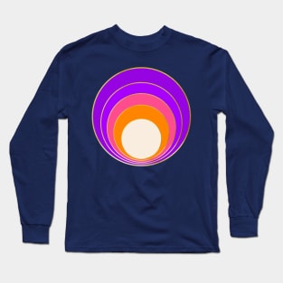 Groovy mod circle design Long Sleeve T-Shirt